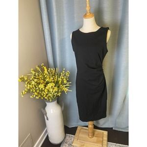 Kenneth Cole Black Sleeveless Sheath Dress with White Zipper Size 12. Cocktail